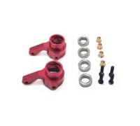 RC Car Models Parts Front Steering Hubs With Bearings Set Alloy For Mn99s Mn99 D90 For Wpl C14 C24 C23 C54 Rc Car Upgrade Parts Accessories(Red)