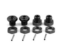 RC Car Parts Compatible With Arrma 3S 1/8 For Typhon 4x4 3S For Blx For Typhon 4x4 550 Mega RC Car Parts Metal 17mm Wheel Hex Hub Adapter With Nut(Black)