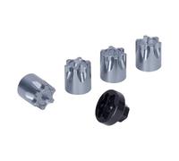 RC Car Parts Compatible With Axial For SCX10 D90 For TRX4 TF2 CC01 For Capra VS4-10 1/10 RC Crawler Car Parts 4pcs Wheel Rim Center Cap Cap M4 Nut(Grey)