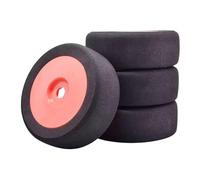 RC Car Parts Compatible With HSP For HPI 1/8 RC Car For Racing Upgrade Modification Parts Accessories Foam Tires Wheel Rims 118mm Set 17mm Hex(Red)