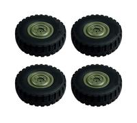 RC Car Parts Compatible With LDRC LD-P06 LD P06 For Unimog 4pcs Wheel Tire Tyre 1/12 RC Truck Car Spare Parts Accessories(Green)
