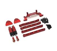 RC Car Parts Compatible With MN82 LC79 For MN78 1/12 RC Car Upgrade Modification Accessories Parts Pull Rod Hydraulic Shock Kit(Red)