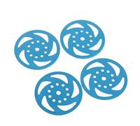 RC Car Parts Compatible With Tamiya Clod Buster BullHead For Super ColdBuster 4WD 1/10 RC Car Upgrade Parts 4pcs Aluminum Alloy Wheels Cover Set(Blue)