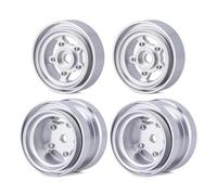 RC Car Parts Compatible With Tamiya Frog Sand Scorcher Grasshopper For Hornet 1/10 Rc Car Parts Aluminum Alloy Front Rear Beadlock Wheel Rim Hub(Silver)