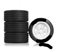 RC Car Parts Compatible With Tamiya M03 M04 M05 MB01 MF01 XM01 SW01 1/14 RC Car Upgrade Parts 4pcs 60mm Plastic Wheel Special Material Tyre