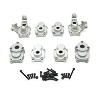 Rc Car Parts For Absima CR1.8 For Yucatan CR3.4 For Sherpa For YK4082 YK4102 For Khamba 1/8 1/10 Metal Front Rear Portal Axle Gear Housing RC Car Upgrade Parts(Silver)
