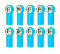 RC Car Parts For AXIAL For SCX10 D90 D110 For Tamiya CC01 For Racing 1/10 10Pcs Metal M3 Aluminum Link Rod Tie Rod End Ball Joint RC Car Parts Replacement(Blue)