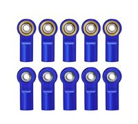 RC Car Parts For Axial For SCX10 D90 For Tamiya CC01 1/10 RC Crawler Car Truck Model Parts M4 Metal Link Rod Ends Ball Heads Accessories 10pcs(Blue)
