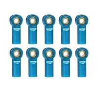 Rc Car Parts For Axial For SCX10 For Tamiya For Racing D90 D110 1/10 10 Pcs Metal M3 Aluminum Link Tie Rod End Ball Joint RC Car Crawler Repairs Parts(Blue)