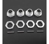 RC Car Parts For HPI For HSP For Losi For Axial For Kyosho For Tamiya 81011 1/8 M17 17mm Wheel Hex Hubs Adapter Nut Pin Anti-Dust Cover RC Model Car Parts(Silver)