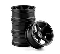 Rc Car Parts For HPI For Kyosho For Sakura D5 For HSP 94122 94123 CS D4 For TT02 For Tamiya 1/10 Drift Hub On-Road Drift Car Wheel Hub Climb Car Wheel Rim RC Parts(Black)