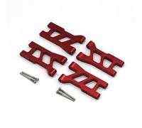 Rc Car Parts For HS 18301 18302 18311 18312 18321 18322 1/18 RC Remote control car metal parts front and rear hem arms decoration RC Car Accessories(Red)