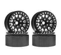 RC Car Parts For Hsp For Wraith For Tamiya For Axial For SCX10 D90 For HPI 1/10 rc cars Spare Part Metal 1.9 Beadlock Wheel Rim Hub Modification(Black)