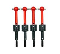 Rc Car Parts For Tamiya 1/10 For TT01 TT02 TA04 53792 Replacement RC Car CVD Metal Universal Drive Shaft Upgrade Car Accessories RC Car Upgrade Parts(Red,Size 4pcs)
