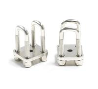 Rc Car Parts For Tamiya For Scania 770s R620 For Volvo For Fh16xl 750 For Lesu 1:14th Scale Metal U-shaped Screw Suspension Bracket Rc Dump Truck Car Parts(Size A)