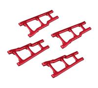 Rc Car Parts For Traxxas 1/10 For Slash 4x4 4WD For Stampede 4x4 3655 Upgrade Replacement RC Car Accessories Front Rear Heavy Duty Suspension Arms RC Car Parts(Red)