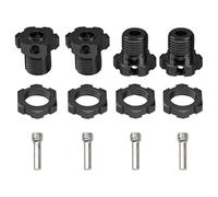 Rc Car Parts For Traxxas For E-Revo For Revo 3.3 For E-Maxx For Summit For T-Maxx For Slayer Pro 4X4 1/10 RC For Monster Truck Car Parts 17mm Splined Wheel Hex Hub Nut(Black)