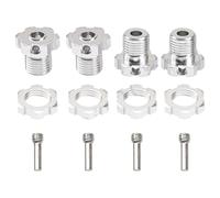 Rc Car Parts For Traxxas For E-Revo For Revo 3.3 For E-Maxx For Summit For T-Maxx For Slayer Pro 4X4 1/10 RC For Monster Truck Car Parts 17mm Splined Wheel Hex Hub Nut(Silver)
