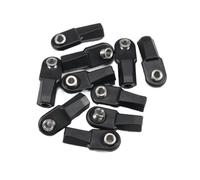 Rc Car Parts For TRX4 For SCX10 For Element For Enduro TF2 CC01 1/10 Straight Angled Plastic M4 Rod Ends 7mm Pivot Ball Links Building DIY RC Crawler Car Parts(Angled 10pcs)