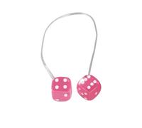 RC Car Parts For TRX4 For TRX6 For SCX10 III For Capra VS4-10 TF2 GEN8 BRX01 CC02 D90 1/10 Scale Fuzzy Dice Mirror Hanging Accessories RC Car Crawler Rig(Pink)