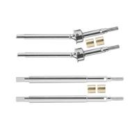 RC Car Parts For TRX4M 1/18 1 Set Hardened Steel Driveshaft 5mm Extended +2mm Thread Front Rear Axle Shafts RC Upgrade Parts Crawler(Silver)