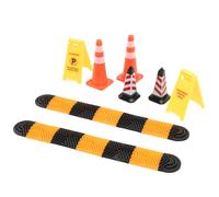 Rc Car Ramp, Rc Crawler Car Accessories 1/18 1/24 Climbing Car Mood Piece Speed Bumps Ice Cream Cones Warning Signs Model Rc Road Block Car Scene Accessories for Scx24