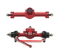 RC Car Repair Kit For SCX30 Rc Car Aluminum Front Rear Axle With Brass Kunckles Steering Link Gear Bearing Cvd Whole Set Upgrade Parts(Red)