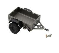 RC Car Repair Kit For TRX4M For Bronco For Defender 1/18 Rc Crawler Car Cnc Aluminum Utility Trailer With Hitch Mount Accessories Upgrade Parts(Light Grey)
