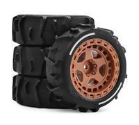RC Car Replacement For Arrma For Typhon For Grom 1/14 4pcs 72mm Sand Tire RC Car Short Course Truck Upgrade Parts Accessories(Brown)