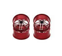 RC Car Replacement For Tamiya For MINI 4WD 4 Pcs Color Wheel Aluminum Hub Medium Diameter Lightweight Homemade Parts Accessories(Red)