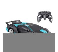 RC Car Robot - Robot Transforming Car With Light And Music | 360 Degree Rotating Vehicle Toys | Transform Robott Caar, Learning Activities For Boys Kids Indoor Outdoor Garden Backyard Home