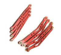RC Car Rod Linkage Compatible With Axial For Wraith 90018 1/10 RC Crawler Car Aluminum Alloy Link Rod Upper Lower Arm Chassis Suspension Linkage(Red,Upper Lower Links)