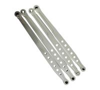 RC Car Rod Linkage Compatible With AXIAL SCX10 1/10 RC CAR Crawler Upgrade Parts 4Pcs Aluminum Front Rear Lower Suspension Link Rod Linkage(White)