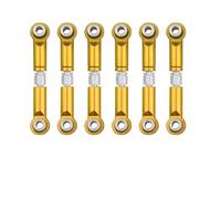 RC Car Rod Linkage Compatible With Wltoys A959 A959-B A949 A969 A979 K929 Metal Front Rear Tie Rod Linkage Servo Link Rod Set 1/18 RC Car Upgrades Parts(Yellow)