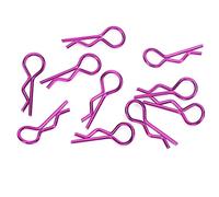 RC Car Shell Clips R Shape Metal Body Pins 10Pcs High Quality Durable Secure Hold for 1/5 1/6 1/8 1/10 Scale Remote Control Vehicles (Violet)