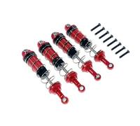 Rc Car Shock Absorber Compatible With MJX H16 16207 16208 16209 16210 1/16 RC Car Upgrades Parts 4Pcs Metal Front And Rear Oil Shock Absorber(Red)
