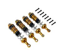 Rc Car Shock Absorber Compatible With MJX H16 16207 16208 16209 16210 1/16 RC Car Upgrades Parts 4Pcs Metal Front And Rear Oil Shock Absorber(Yellow)