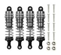 Rc Car Shock Absorber Compatible With WLtoys 144001 144002 144010 124007 124008 124016 1240190 RC Car Upgrade Parts 4pcs Metal Oil Shock Absorber Damper(Grey)