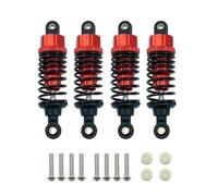 RC Car Shock Absorber For Tamiya TT01 TT-02 4pcs Metal Shock Absorbers Damper Set 1/10 rc Car Upgrade Part Dampers Accessoriess(Red)