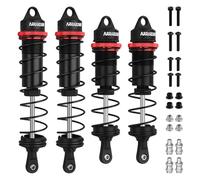 RC Car Shock Absorbers, 130mm Rear Shocks 110mm Front Shocks Set Adjustable Shocks Compatible with 1/8 Arrma Typhoon 6S Redcat FS/ZD Racing Buggy Truggy Replacement Parts (Black)