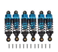Rc car shock Compatible With Tamiya G6-01 6X6 KONGHEAD For KING 1/18 Rc Car Upgrade Parts Chassis 6pcs Aluminum Oil Front Rear Shock Absorbers(Blue)