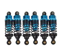 Rc car shock Compatible With Tamiya G6-01 6X6 KONGHEAD For KING 1/18 Rc Car Upgrade Parts Chassis 6pcs Aluminum Oil Front Rear Shock Absorbers(Blue)