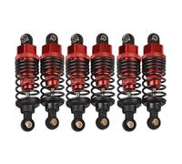 Rc car shock Compatible With Tamiya G6-01 6X6 KONGHEAD For KING 1/18 Rc Car Upgrade Parts Chassis 6pcs Aluminum Oil Front Rear Shock Absorbers(Red)