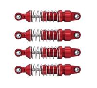 Rc Car Shock Damper Compatible With Traxxas TRX4M For Bronco For Defender 1/18 RC Crawler Car Upgrade Parts 4PCS Metal Oil Shock Absorber Damper(Red)
