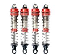 Rc Car Shock Damper Compatible With XLF X03 X04 X03A X04A For Max 4Pcs Metal Shock Absorber Damper 1/10 RC Car Brushless For Monster Truck Upgrade Parts(Red)