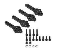 RC Car Shock Damper Mount Plate, Durable Metal 4pcs Set Absorber Mount for 1/10 Scale, Black RC Accessories for Hobbyists, Off-Road Racing, Model Building Projects