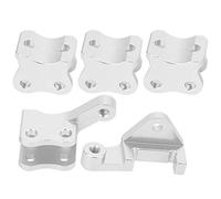 RC Car Shock Support Rod Accessory Professional Upgrade Aluminum Alloy Replacement Parts Compatible with RGT Crawler EX86100 1/10 Scale Remote Control Car 5PCS Set Black or Silver (Silver R86005S)