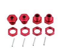 RC Car Spare Parts For Arrma 3S For Typhon 1/8 Big For Rock V3 1/10 Metal 17Mm Wheel Hex Hub Adapter With Nut RC Car Upgrade Parts Accessories Kit(Red)