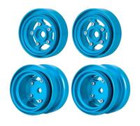 RC Car Spare Parts For Tamiya Frog Sand Scorcher Grasshopper For Hornet 1/10 4 Pcs CNC Aluminum Beadlock Wheel Rim Hub For Buggy Car Upgrade Parts(Blue)