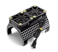 RC Car Spare Parts For X-Maxx 6S 8S For Arrma For Kraton 1/5 Metal Dual Cooling Fan 4985 1717 Motor Heat Sink RC Car Upgrades Parts(Black)